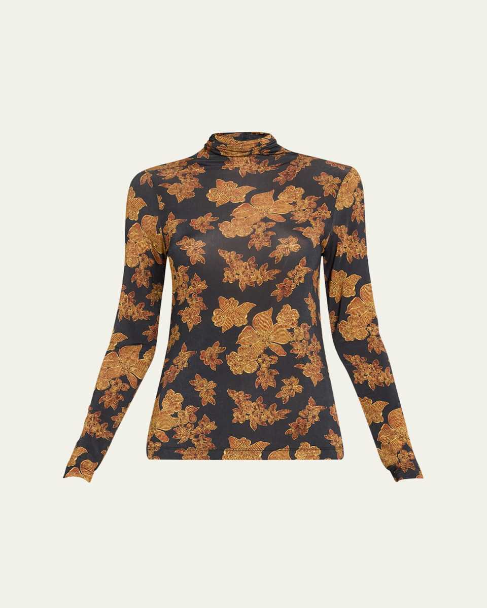 Aurelia Printed Turtleneck Pullover